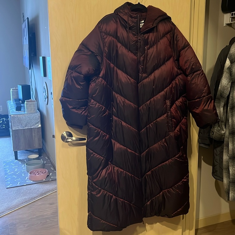 Long puffer winter jacket